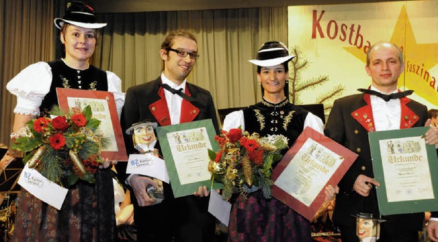 Mit Franziska Kunz (von links) und Geo... Lichterkonzerts langjhrige Musiker.   | Foto: Zimmermann-Drkop