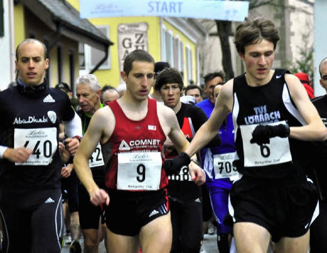 Michael Schramm (rechts)  siegte beim ...itter vor   Andreas Bcherer (links).   | Foto: Karl-Hermann Murst