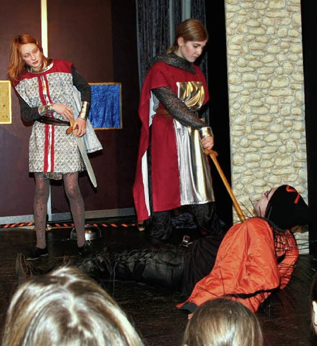 Der &quot;traurige Ritter&quot;hat es ...lad liegt am Boden und ist bezwungen.   | Foto: Karin Heiss