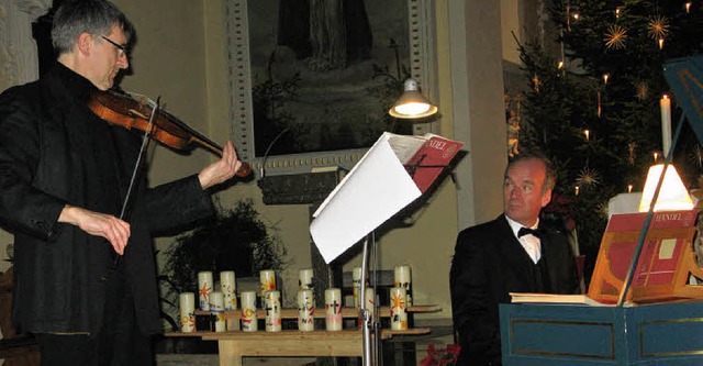 Martin Rupp (links) und Michael  Harde...Konzert mit barocken Violinensonaten.   | Foto: Spiegelhalter