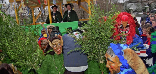 Die Wyhlener Buchsgeister holten wie g...ne 2010 in der Narrenhochburg Wyhlen.   | Foto: Heinz Vollmar