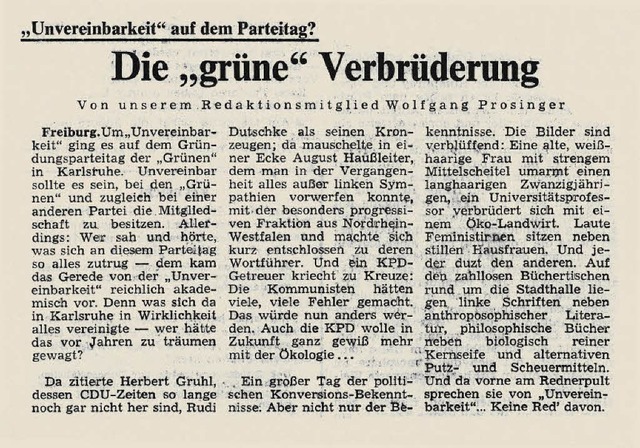 Badische Zeitung, 15. Januar 1980  | Foto: bz