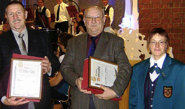 Ehrungen beim Musikverein &#8222;Eintr... Petra Kirner. Es fehlt Edgar Kraus.    | Foto: Lsch