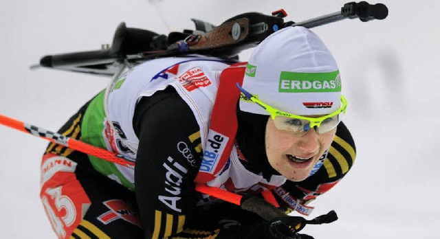 Schwbin in der Erfolgsspur: Simone Hauswald gewinnt in Oberhof  | Foto: dpa