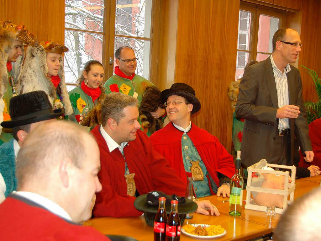 Humor und Ernsthaftigkeit zugleich prgten den Neujahrsempfang der Narrenzunft Bad Sckingen am Sonntag im Gallusturm.