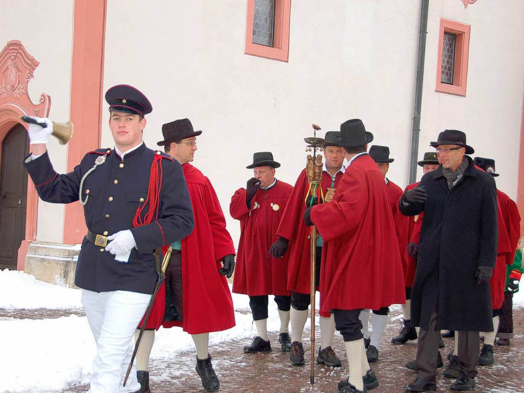 Humor und Ernsthaftigkeit zugleich prgten den Neujahrsempfang der Narrenzunft Bad Sckingen am Sonntag im Gallusturm.