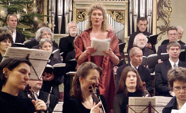 Silke Marchfeld war Solistin bei der j...n Abendmusik des Kirchenchors Binzen.   | Foto: Roswitha Frey