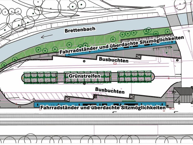 So knnte der neue Busbahnhof gestalte... im Technischen Ausschuss vorgestellt.  | Foto: bz