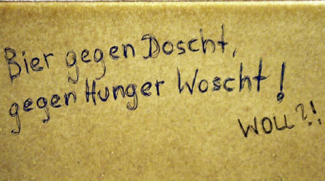 Dichtung voller Klarheit: eine eher harmlose Variante eines  Klospruches  | Foto: Ingo Schneider