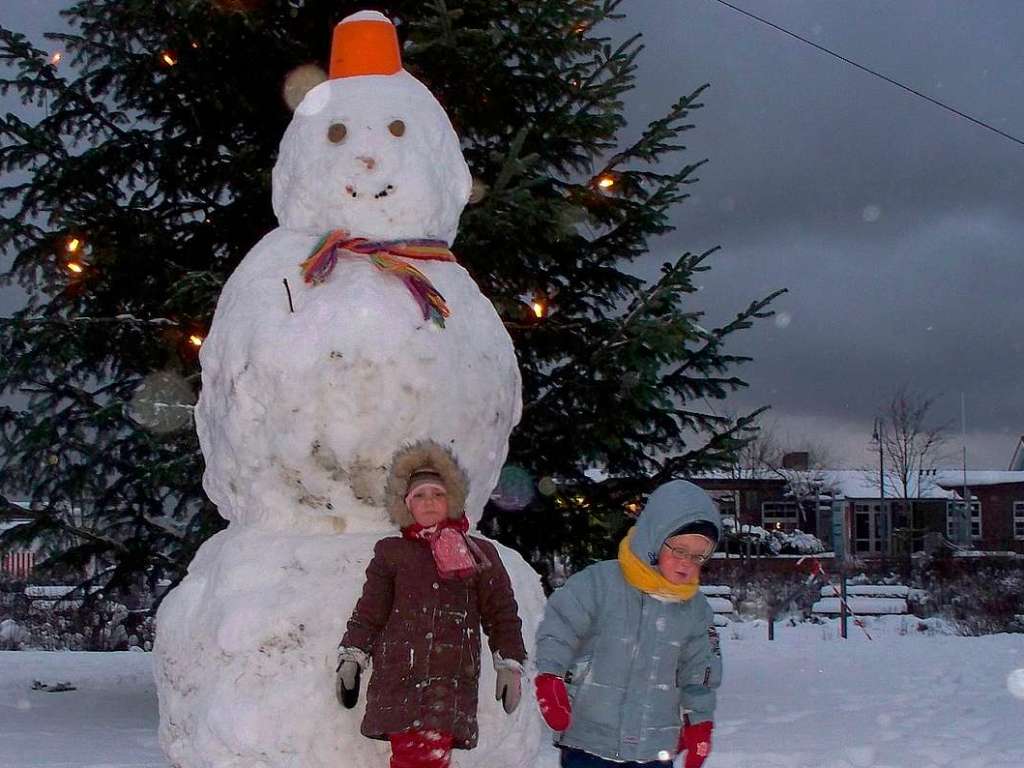 Schneemann auf Juist