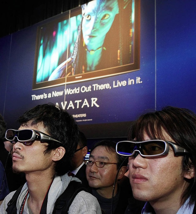 Filme wie &#8222;Avatar&#8220; haben e...teller von Heimelektronik profitieren.  | Foto: afp