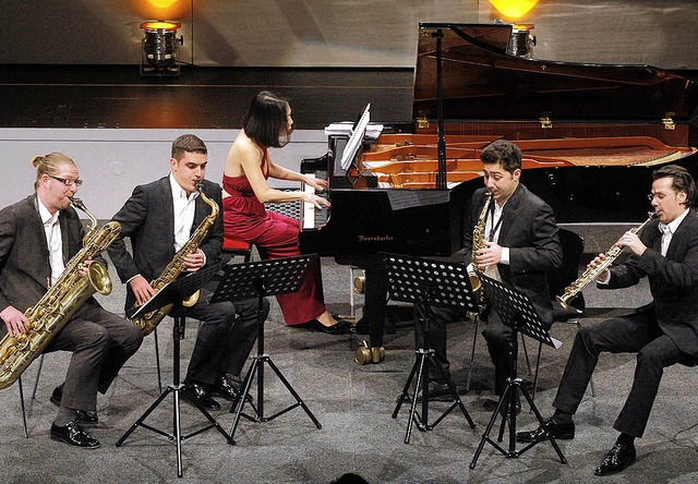 Das Alliage-Quintett bei seinem  Auftritt.   | Foto: Peter Heck
