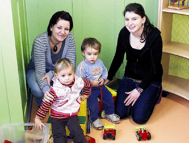 Wie Clara und Elvin fhlen sich die b...n Gut in der Albbrucker Kinderkrippe.   | Foto: Dehmel