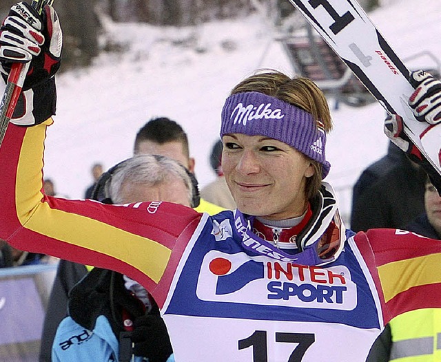 Im deutschen Ski-Team eine Klasse fr sich: Maria Riesch    | Foto: dpa