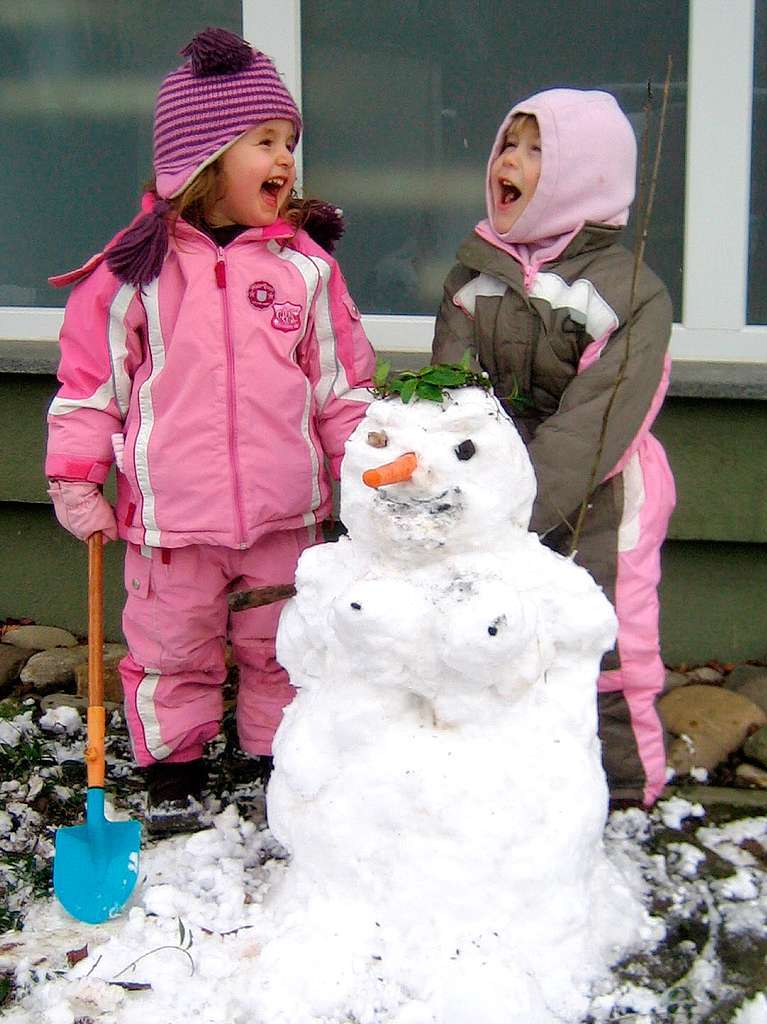 Ein Schneemdchen von Mareike und Charlotte  aus Feldkirch.