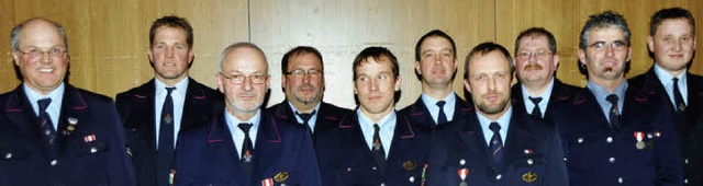 Der neue Feuerwehrausschuss der Abteil...fgang Ketterer und Florian Ketterer.    | Foto: markus straub