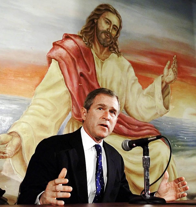 Er machte eine religis motivierte Pol...rsident George W. Bush im Jahr 2000.   | Foto: afp