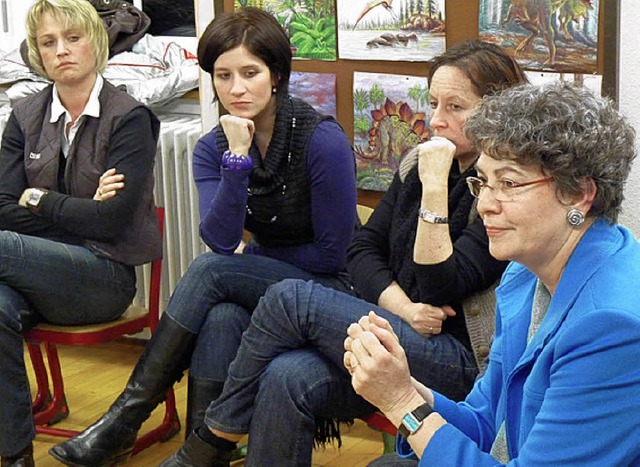 Wege zur Konfliktbewltigung zeigte Di...gogin Dorothea Gloderer (rechts) auf.   | Foto: Hlter-Hassler