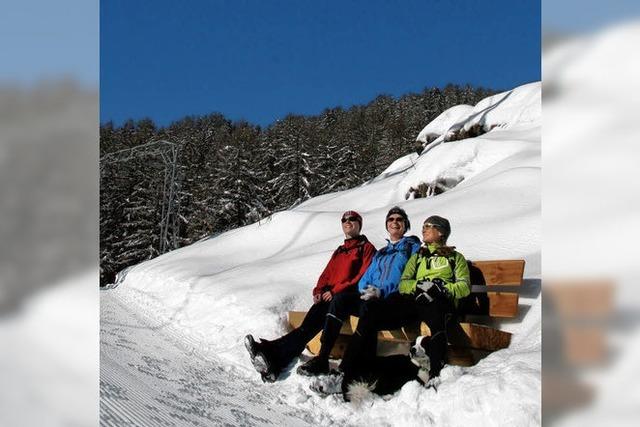 FLUCHTPUNKT: Schneefreie Ruhebank