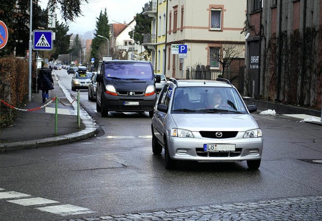 An der Kreuzung Haagener Strae/Luisen...n zu viele Autos, sagen die Anwohner.   | Foto: Thomas Loisl Mink