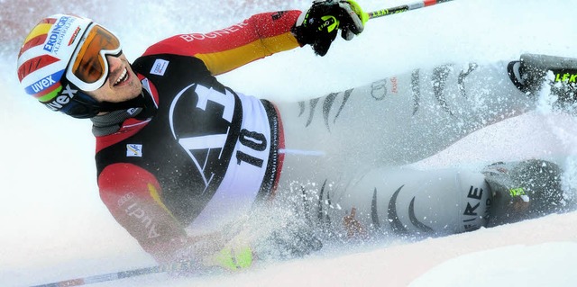 Joa do legs di nida: Felix Neureuther ...itzbhel seinen ersten Weltcup-Slalom   | Foto: afp