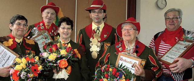 Erste Ehrenmitglieder der Wlle-Bengel...ela Hummel und  Paul Rauer (von links)  | Foto: Sandra Decoux-Kone