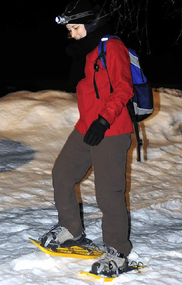 Auf Schneeschuhen   durch die Nacht  | Foto: Andrea Schiffner