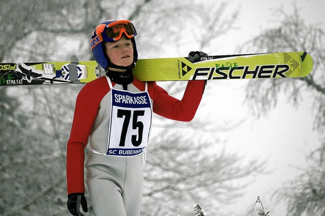 Der Waldauer Nachwuchsspringer  Sebast...rcup sein Talent  und wurde Zweiter.    | Foto: Junkel (A)