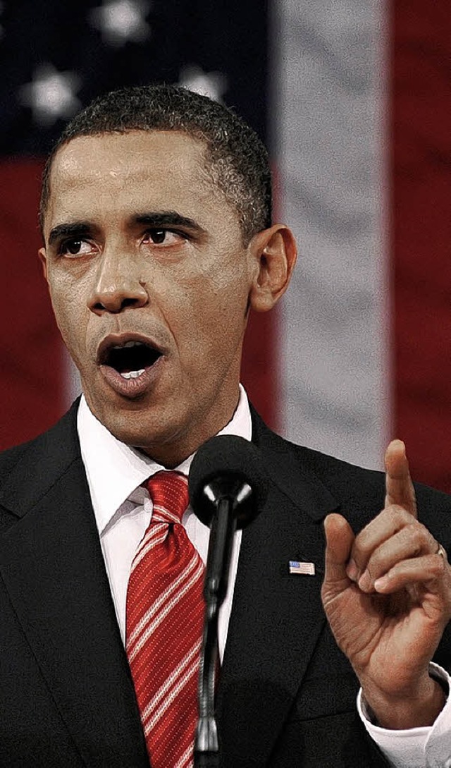 Barack Obama beim ersten Bericht zur Lage der Nation   | Foto: dpa