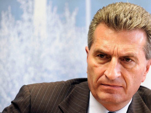 Oettinger   hat Probleme mit den &#8222;th&#8220;  | Foto: dpa