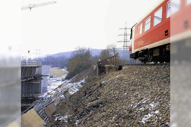 Neue Bahnbrcke ber die Schlcht