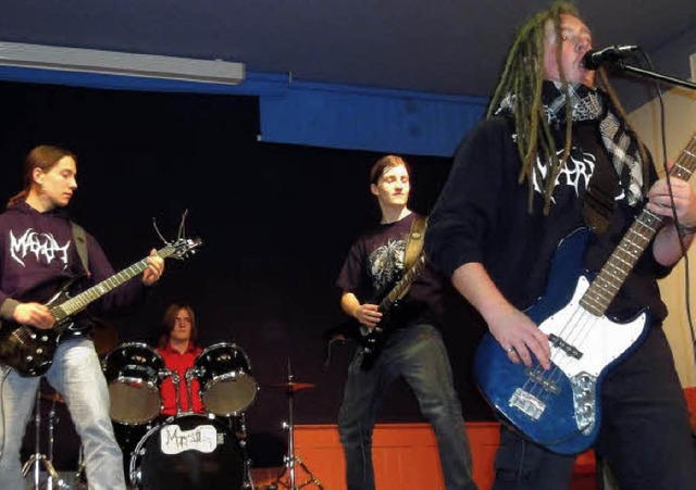 Die  junge  Maulburger Band  &#8222;Ma... &#8222;Melodic  Death Metal&#8220;.    | Foto: Silke  Hartenstein
