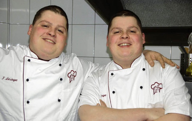 Andreas (li.) und Georg Leisinger mach...insam Karriere in der Sterne-Kche.     | Foto: Sabine Ehrentreich