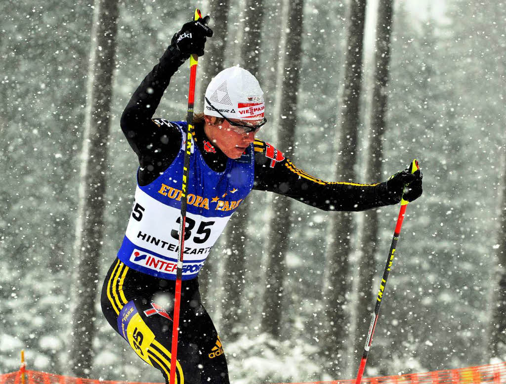 10  Kilometer der  Nordischen Kombinierer: Fabian Riessle von der Skizunft Breitnau kam auf Platz 8.