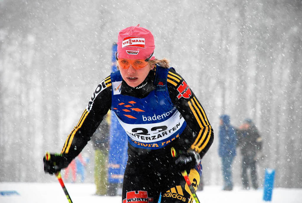 Sandra Ringwald vom Skiteam Schonach-Rohrhardsberg beim Verfolgungsrennen der Frauen