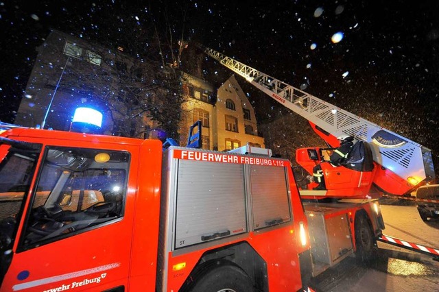 Feuerwehreinsatz am Samstag in der Zasiusstrae in Freiburg.  | Foto: Thomas Kunz