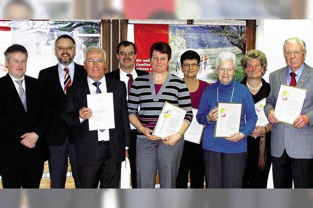 Ehrungen fr langjhrige Kirchenchormitglieder