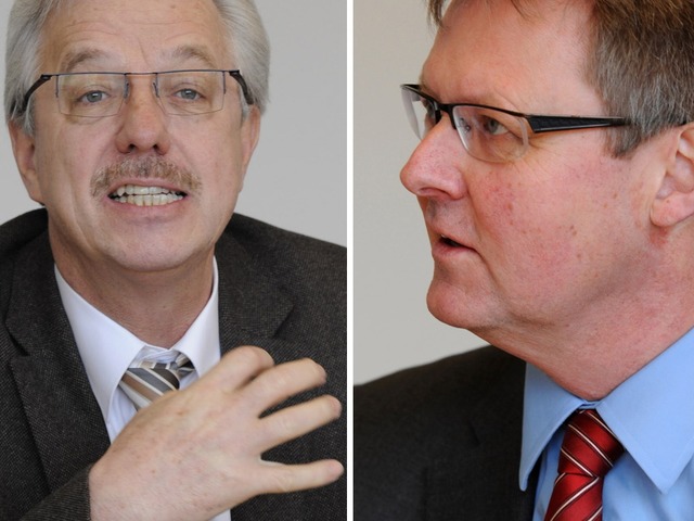 Otto Neideck und Ulrich von Kirchbach wurden als Brgermeister wiedergewhlt.  | Foto: Ingo Schneider