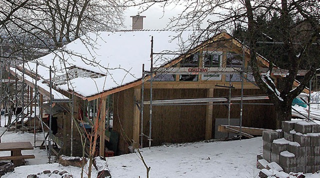 Wirkt wie im Winterschlaf: Die Baustelle Naturschule.  | Foto: BZ