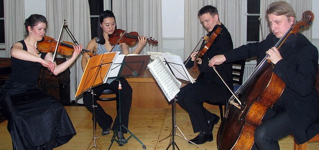 Das Hlderlin-Quartett im Museum &#8222;Alte Schule&#8220;   | Foto: Ines Bode