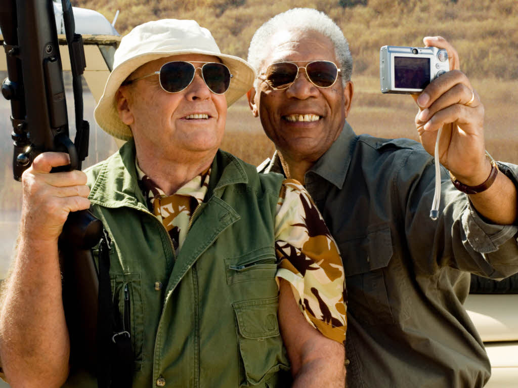 Morgan Freeman  (rechts, mit Jack Nicholson)  ist einer der  Kandidaten  fr den Hauptrollen-Oscar.