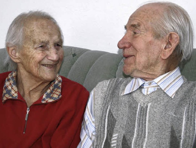 Maria und Hubert Rosenthal sind  65 Jahre verheiratet.   | Foto: eva korinth