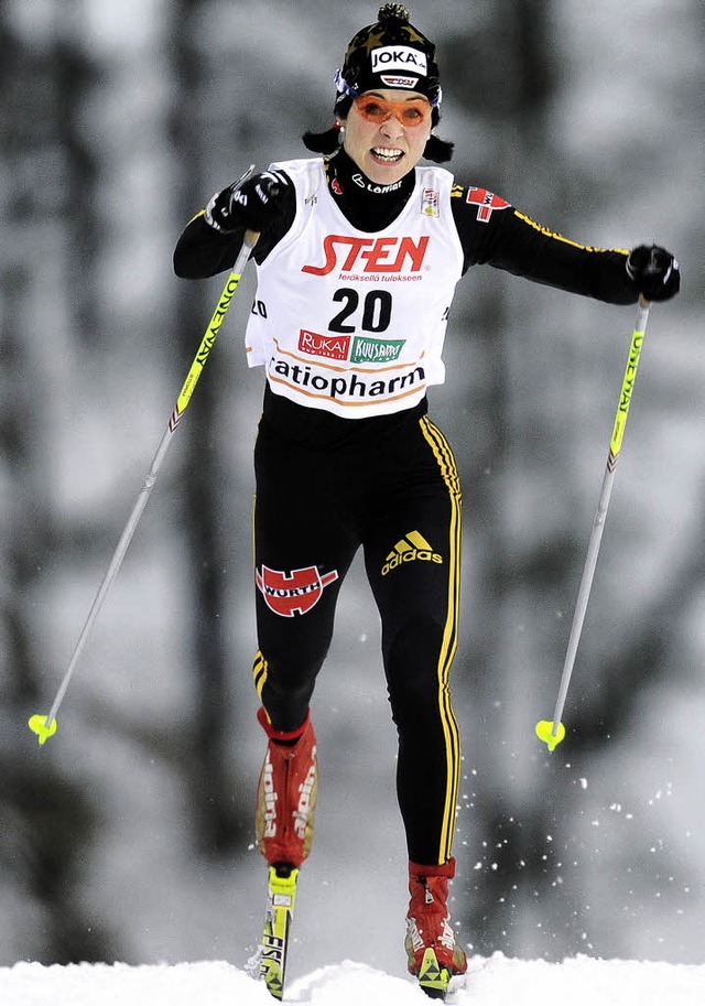 Sie krnkelt und bleibt doch kmpferisch:  Stefanie Bhler   | Foto: afp