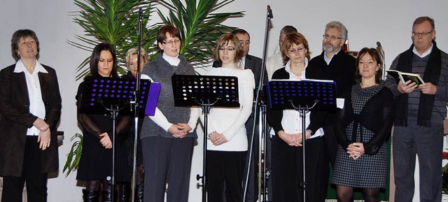 Der Chor &#8222;Compagnon de Christ&#8220; beim Abschlussgottesdienst.   | Foto: Vitt