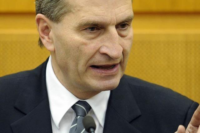 Zum Abschied viel Applaus fr Gnther Oettinger