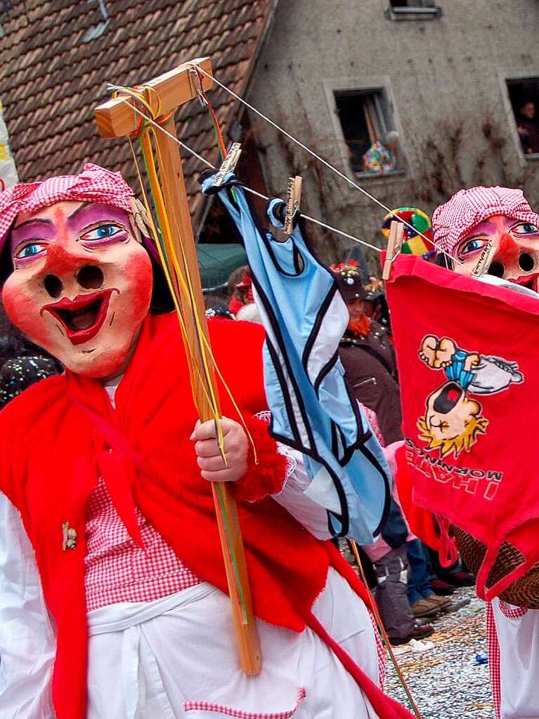 Ein Narrenfestival feierte Schwrstadt am Sonntag beim 44. Narrentreffen der Vereinigung Hochrheinischer Narrenznfte.