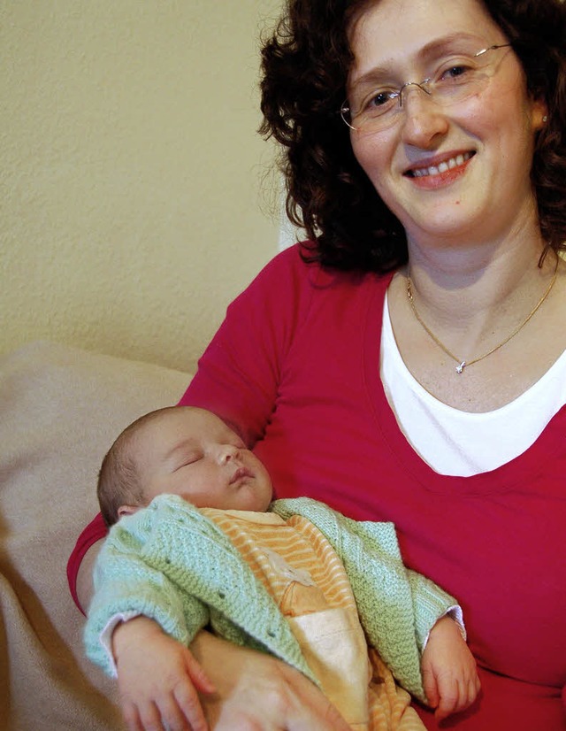 Michaela Baumanns Sohn Gabriel ist als...Januar in Lrrach zur Welt gekommen.    | Foto: Annette Mahro