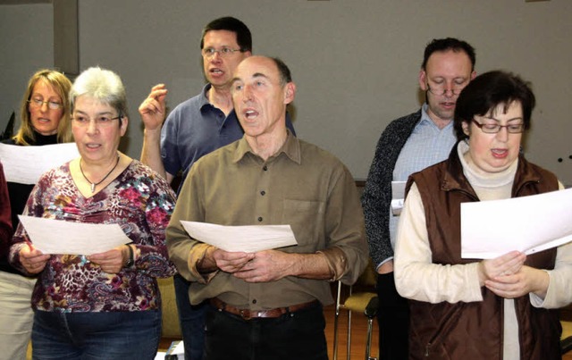 Zurzeit probt Capella Nova fr den Gottesdienst am ersten Fastensonntag.  | Foto: Silvia Faller