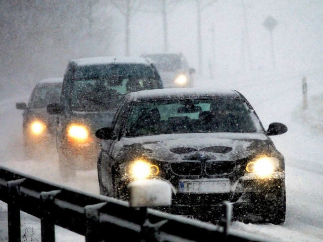 Schneefall gab&#8217;s in der Nacht zu...das Chaos im Berufsverkehr blieb aus.   | Foto: Gollrad