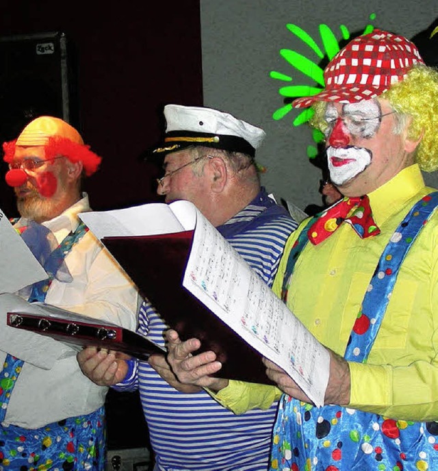 Clown mit Noten &#8211; Sngerfasnet in &#8222;Gottene&#8220;.    | Foto: mario schneberg